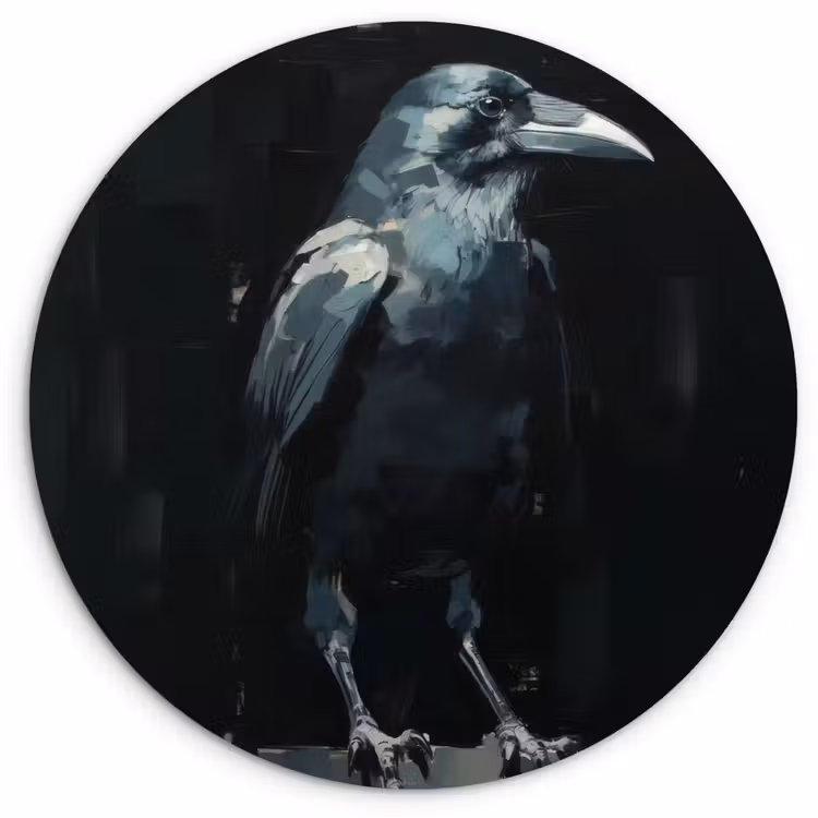 Muurcirkel - Raaf - Vogels - Zwart — 1