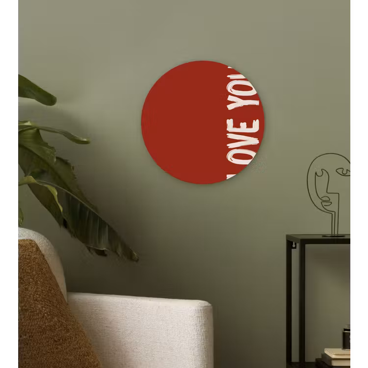 Muurcirkel - Schuin - Loveyou - Rood — 3