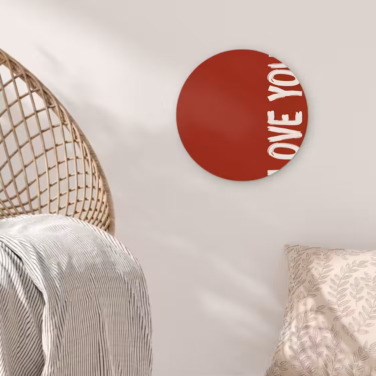 Muurcirkel - Schuin - Loveyou - Rood — 5