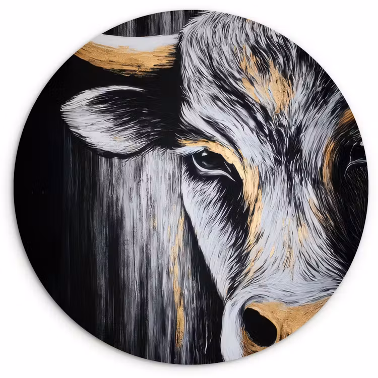 Muurcirkel - Stier - Hoorns - Snuit - Goud — 1