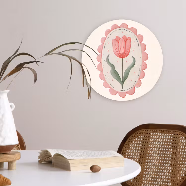 Muurcirkel - Tulp - Lijst - Ovaal - Illustratie — 4