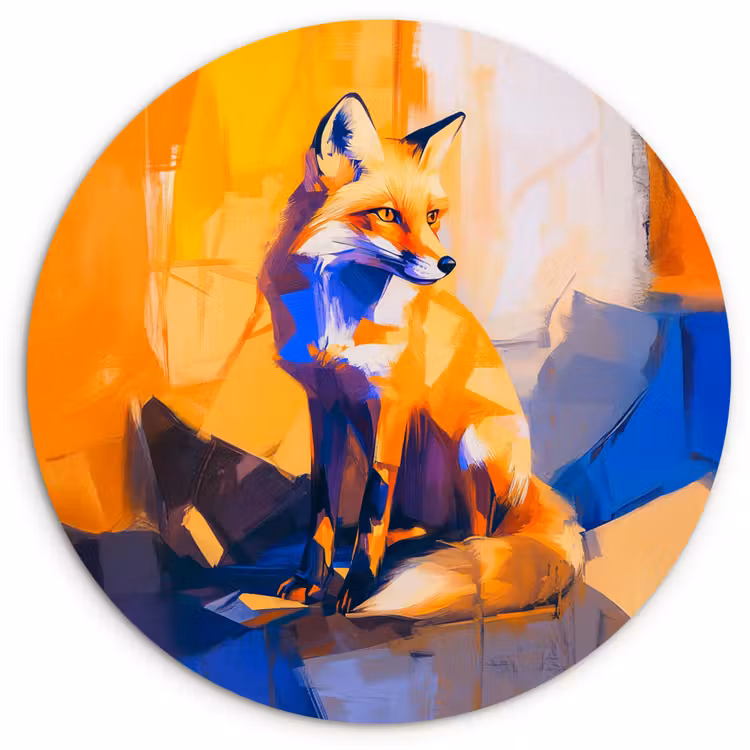 Muurcirkel - Vos - Oranje - Vormen - Abstract — 1