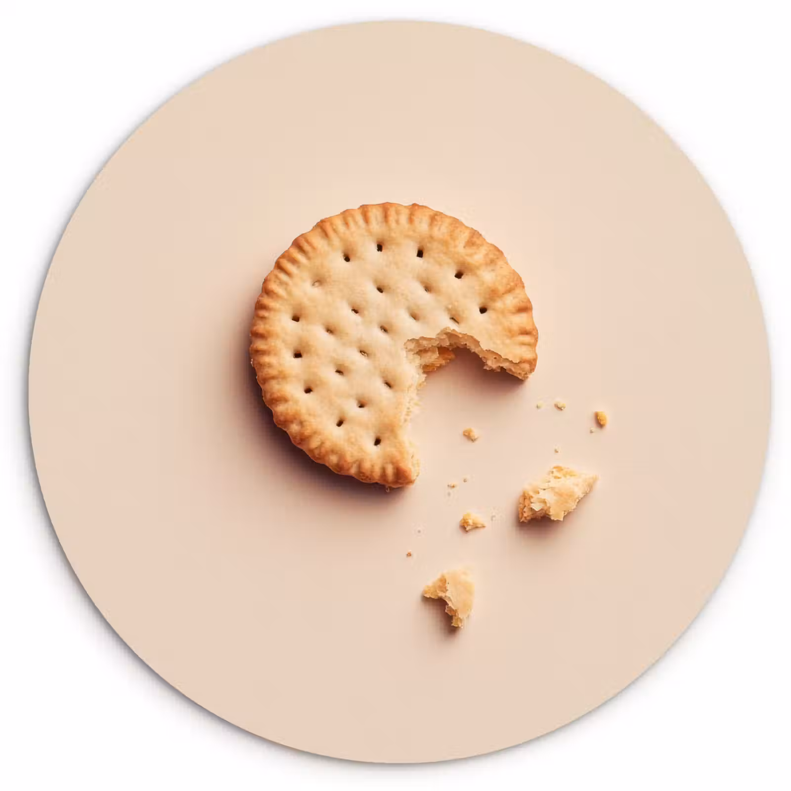Muurcirkel - Koekje - Kruimels - beige — 1