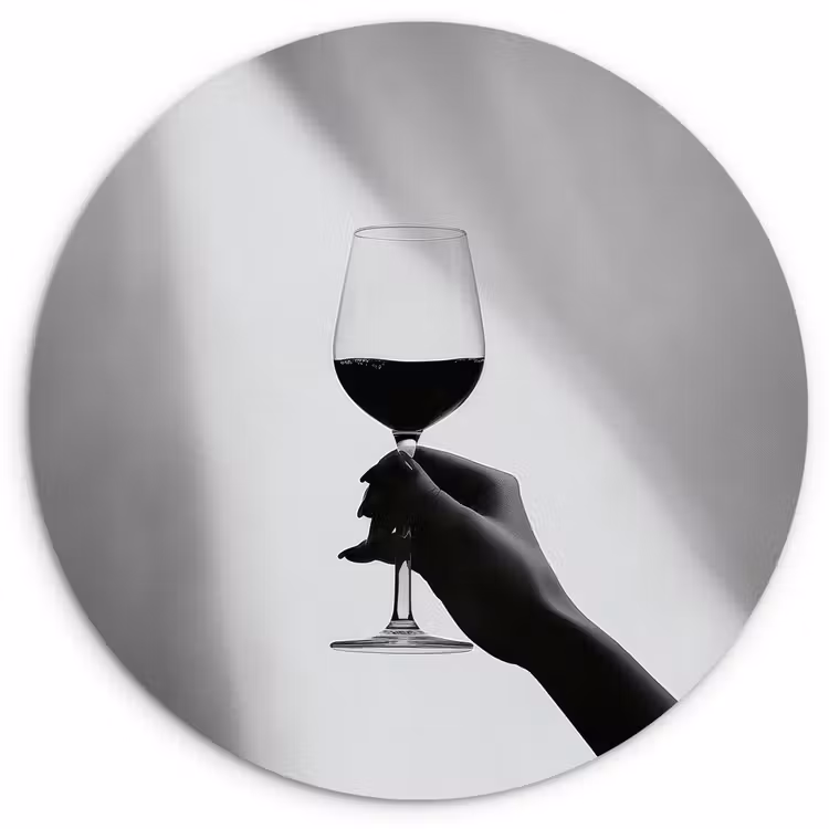 Muurcirkel - Lichtinval - Wijn - Rood - Glas — 1