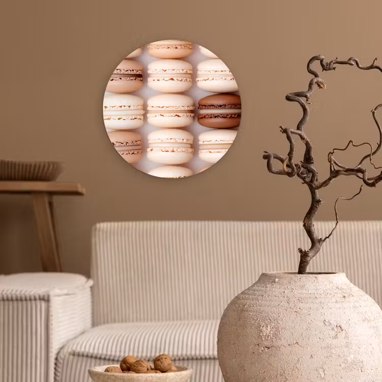 Muurcirkel - Macarons - Beige - Bruin — 2