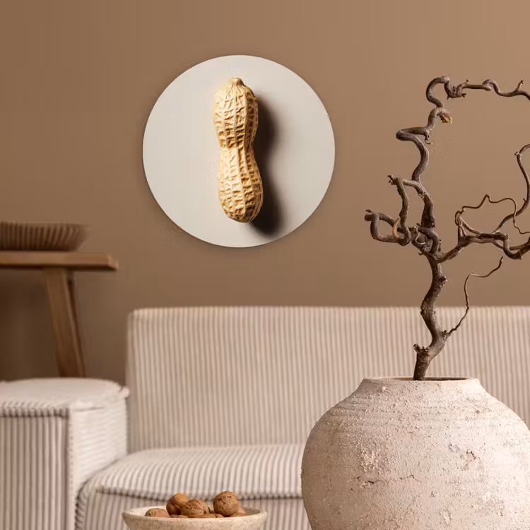 Muurcirkel - Pinda - Ruw - Beige — 2