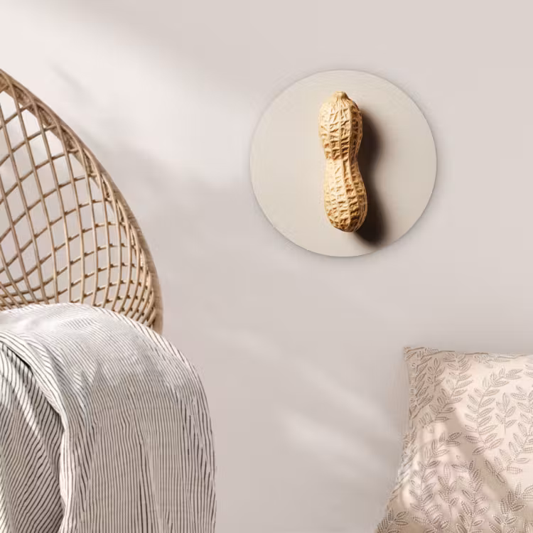 Muurcirkel - Pinda - Ruw - Beige — 5
