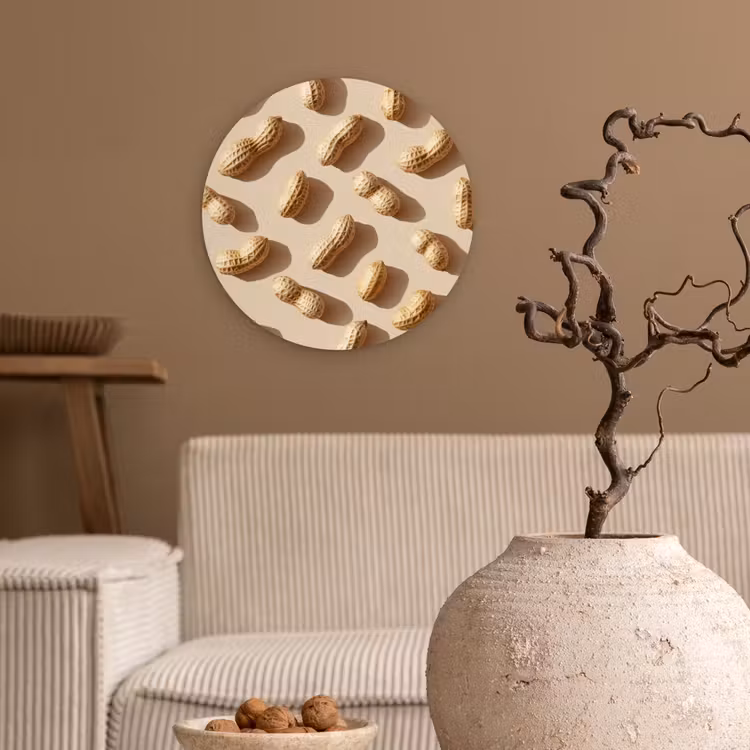 Muurcirkel - Pinda's - Patroon - Beige — 2