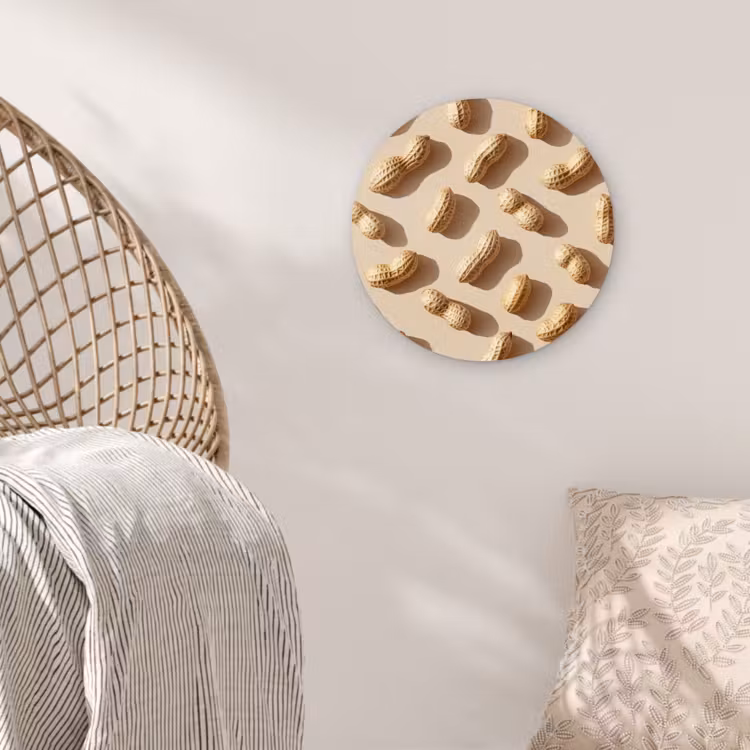 Muurcirkel - Pinda's - Patroon - Beige — 5