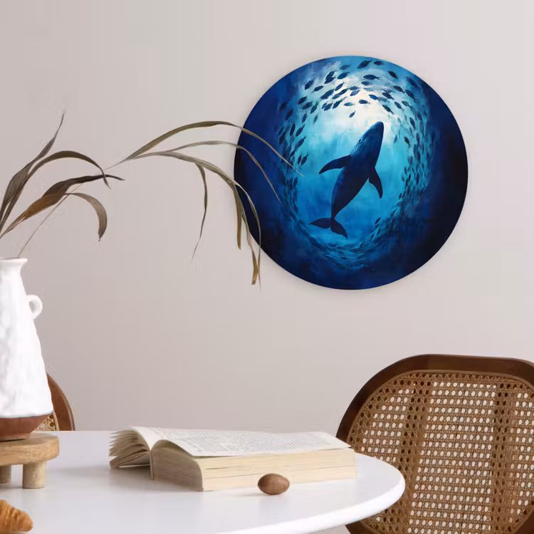 Muurcirkel - Walvis - Vissen - Donkerblauw — 4