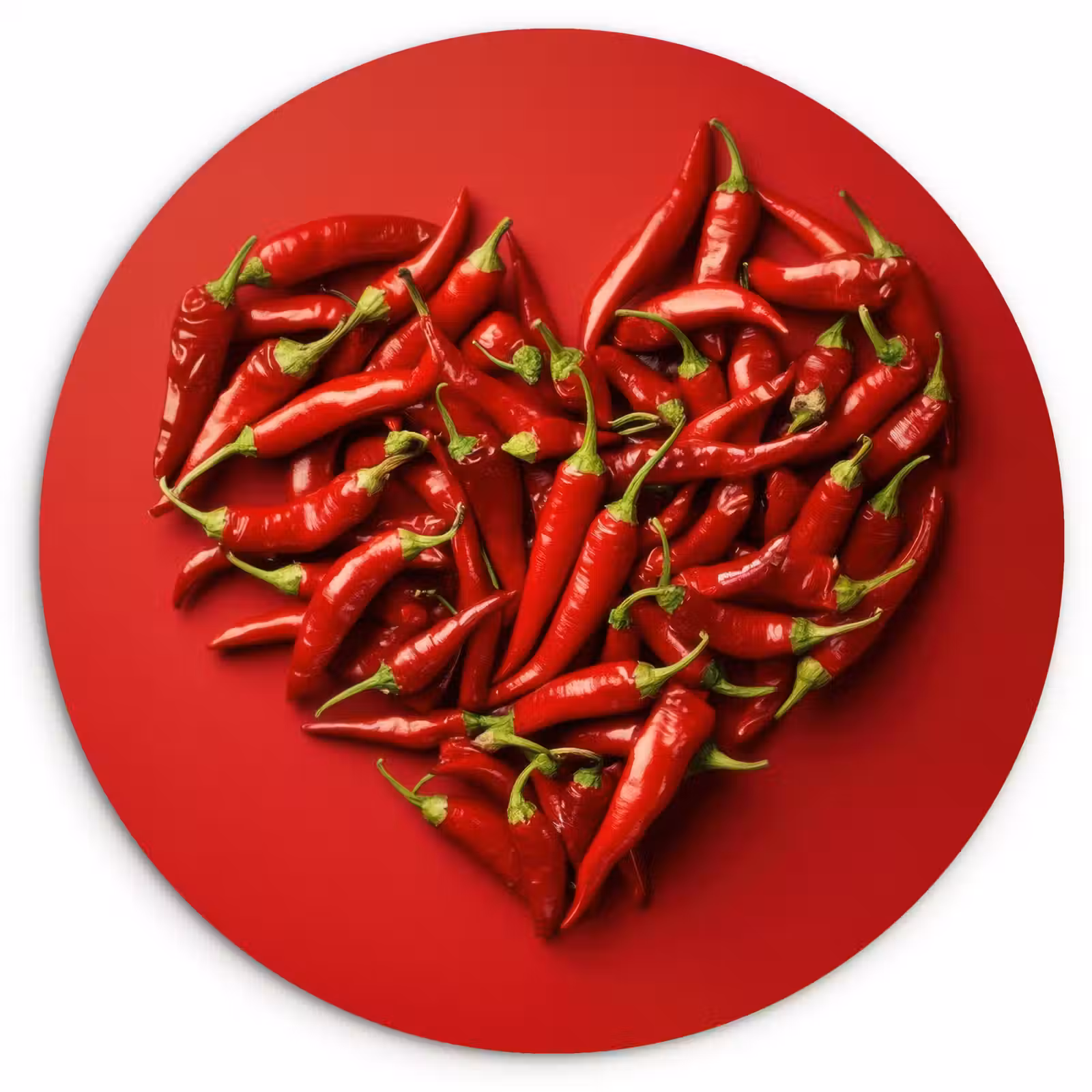 Muurcirkel - Pepers - Rood - Hart — 1