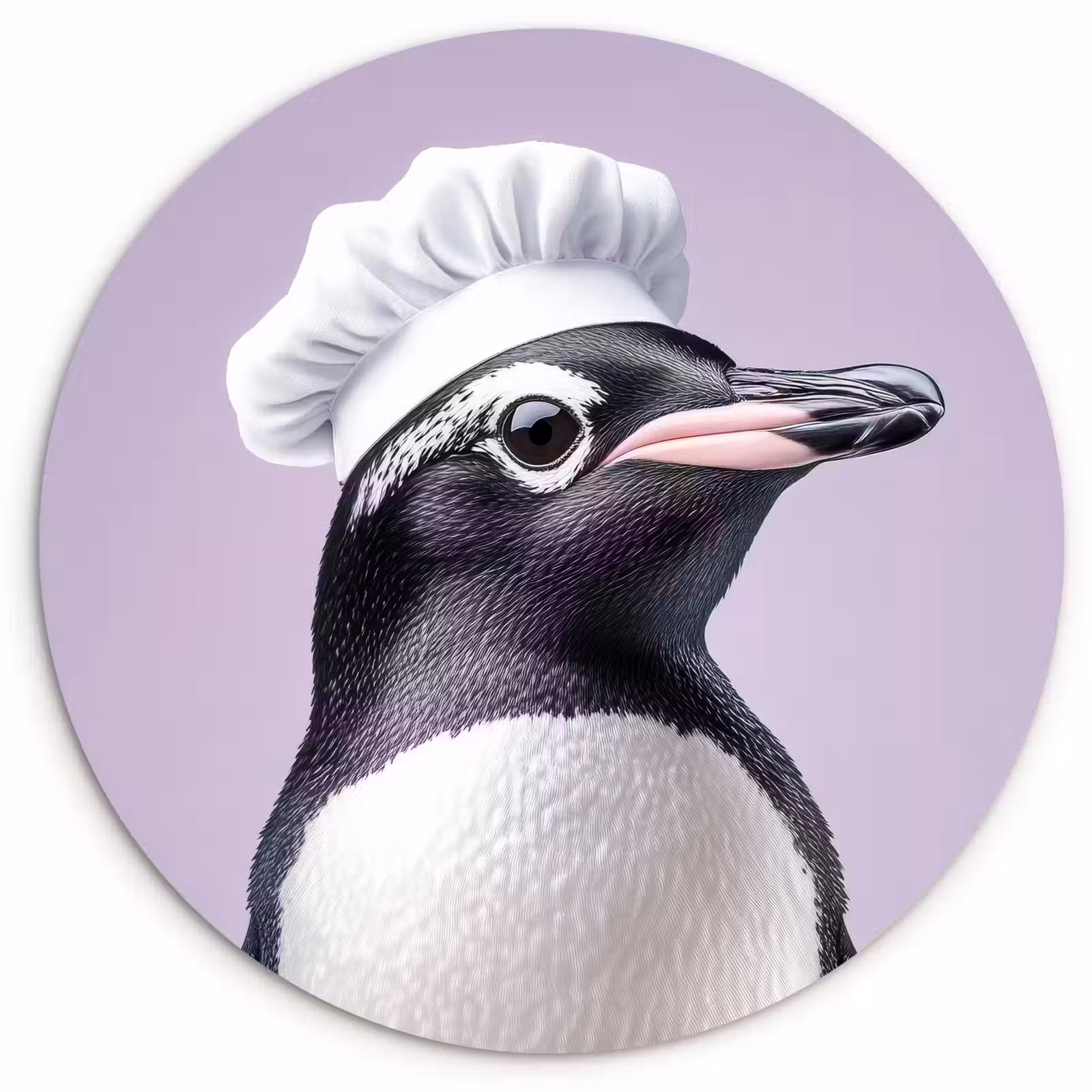 Muurcirkel - Pinguïn - Koksmuts - Lief - Paars — 1