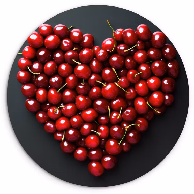 Muurcirkel - Kersen - Hart - Rood - Zwart — 1