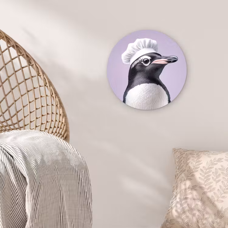 Muurcirkel - Pinguïn - Koksmuts - Lief - Paars — 5