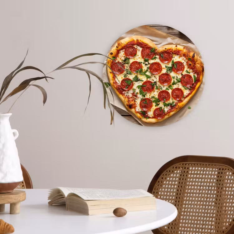 Muurcirkel - Pizza - Hart - Pepperoni - Tomaat — 4