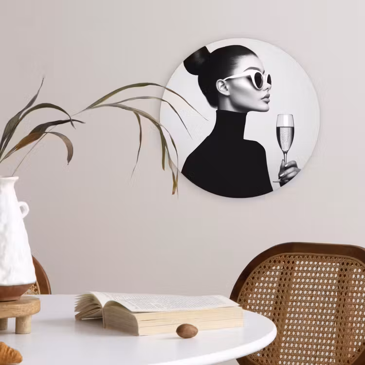 Muurcirkel - Vrouw - Champagne - Modern — 4