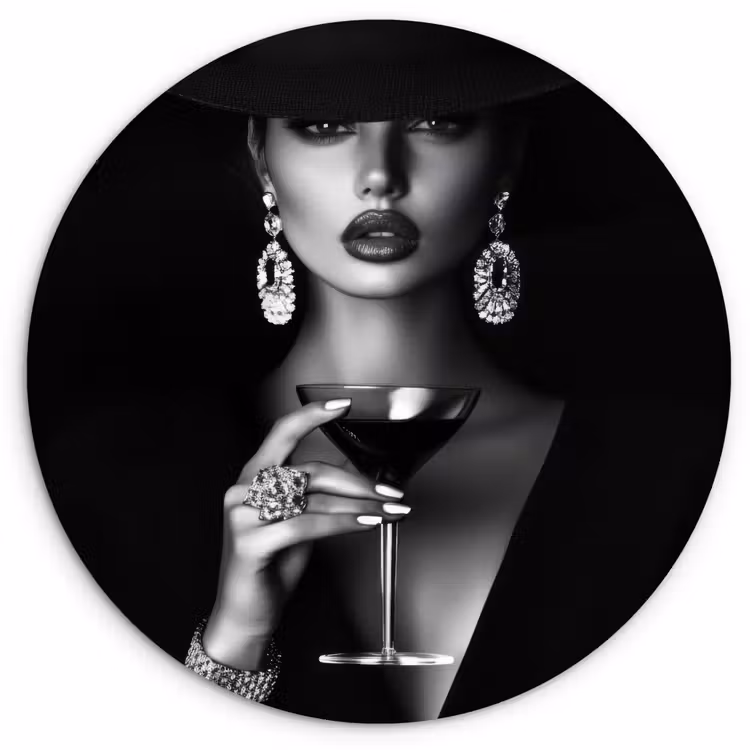 Muurcirkel - Vrouw - Cocktail - Chic — 1