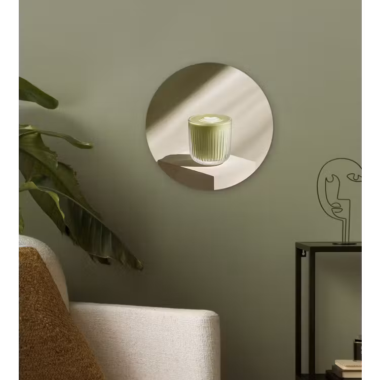 Muurcirkel - Matcha - Glas - Groen - Minimalistisch — 3