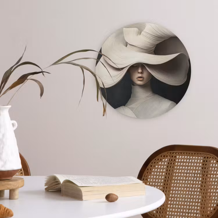 Muurcirkel - Modern - Vrouw - Hoed — 4