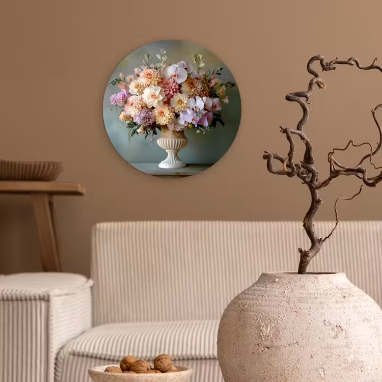 Muurcirkel - Orchidee - Boeket - Vaas - Bloemen — 2