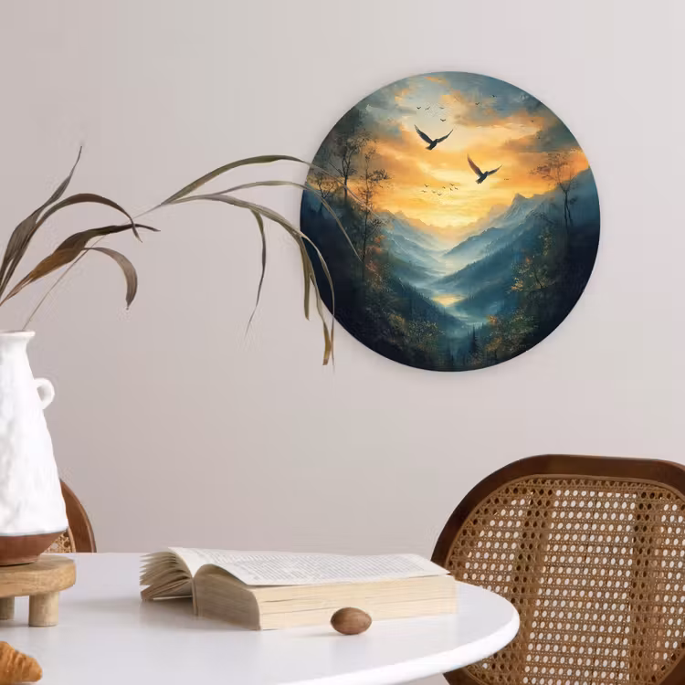 Muurcirkel - Vogels - Zon - Bomen - Groen — 4