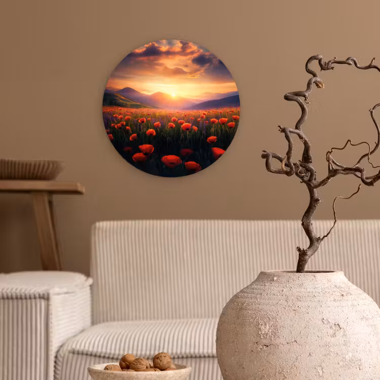 Muurcirkel - Landschap - Zonsondergang - Bloemenveld — 2