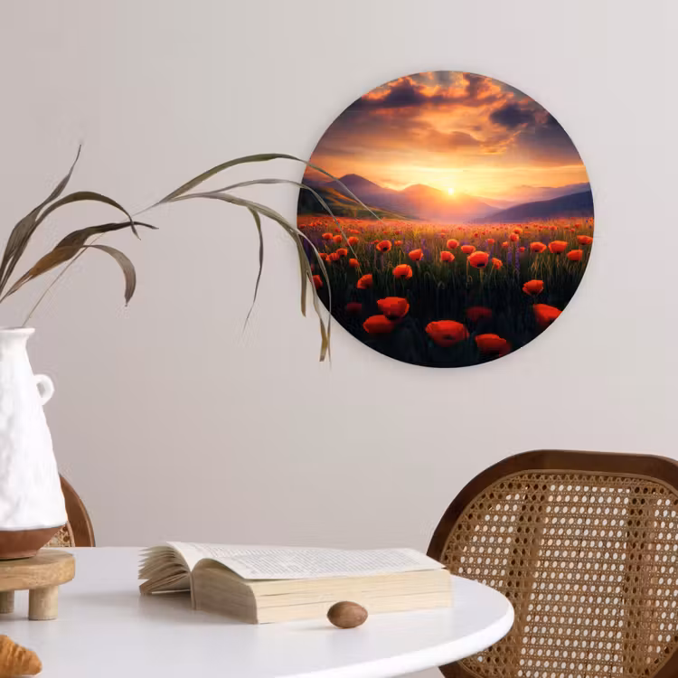 Muurcirkel - Landschap - Zonsondergang - Bloemenveld — 4