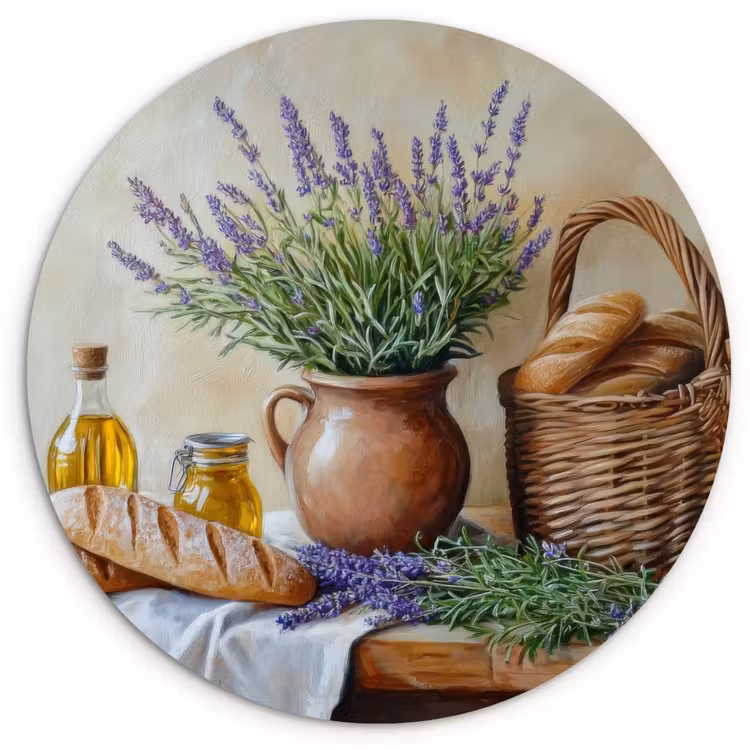 Muurcirkel - Lavendel - Brood - Stilleven — 1