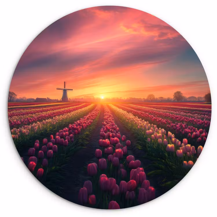 Muurcirkel - Windmolen - Zonsondergang - Landschap — 1