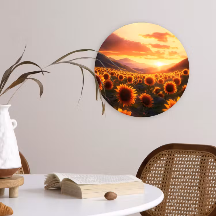 Muurcirkel - Zonnebloemen - Zonsondergang - Landschap — 4