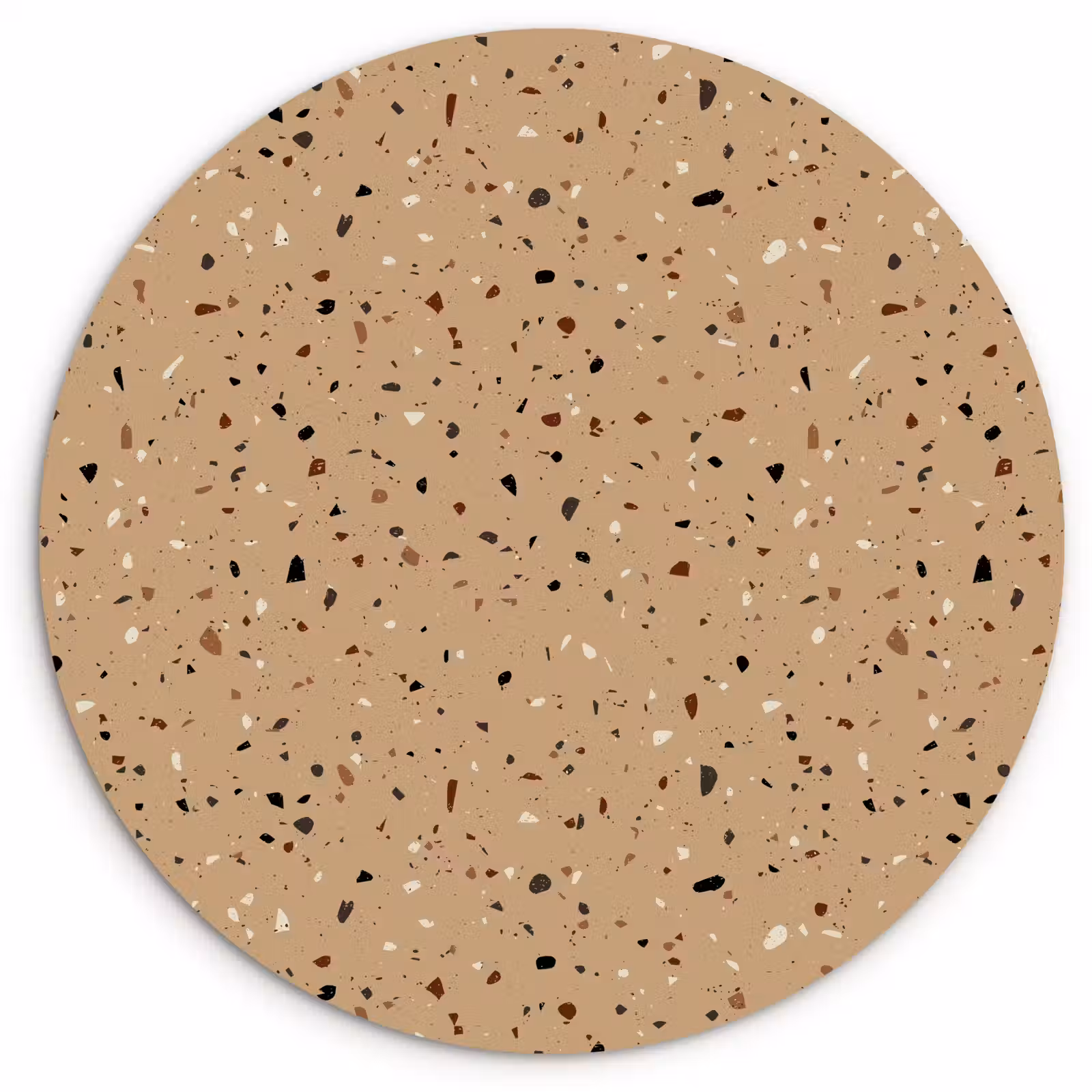 Muurcirkel - Terrazzo - Patroon - Beige — 1