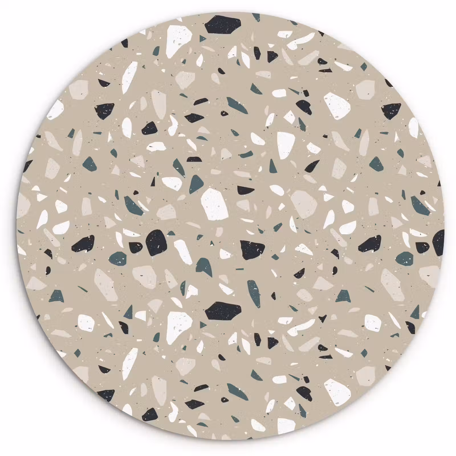 Muurcirkel - Terrazzo - Patroon - Groen — 1