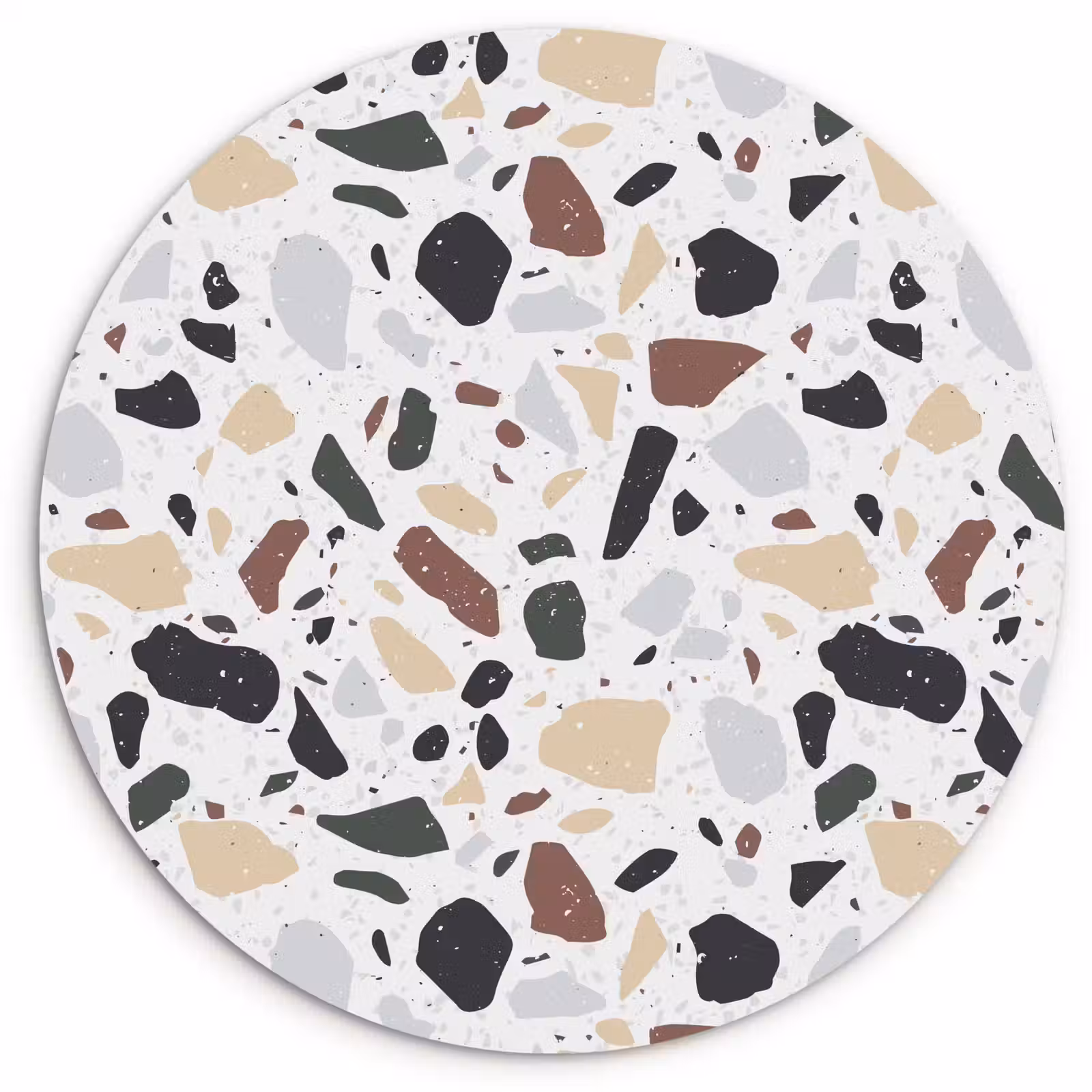 Muurcirkel - Terrazzo - Patroon - Kleurrijk - Klei — 1