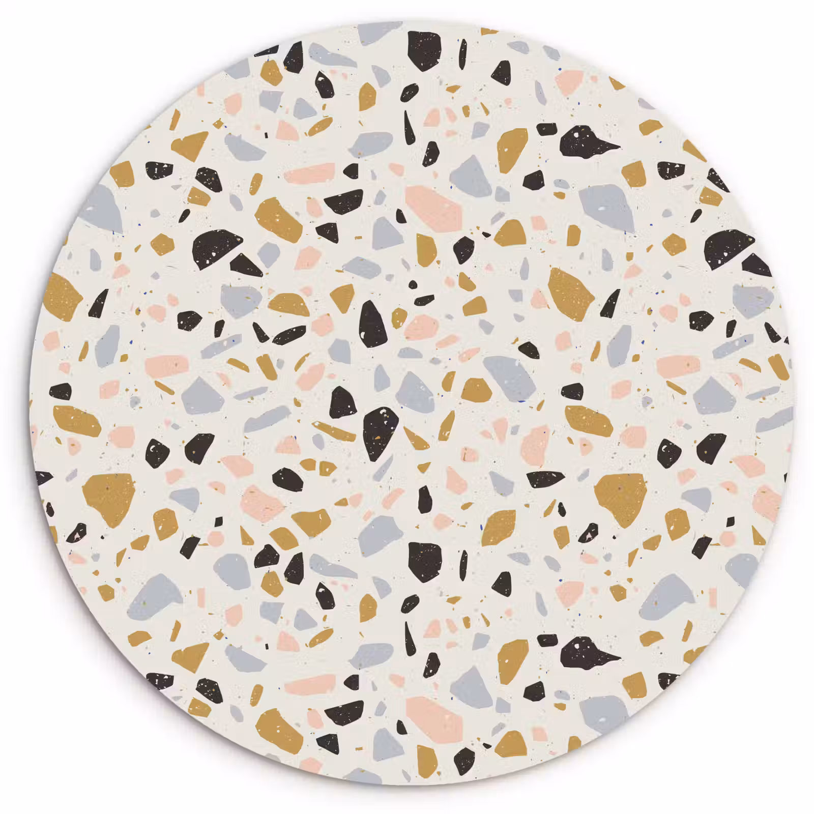 Muurcirkel - Terrazzo - Patroon - Neutraal - Zacht - Multi — 1