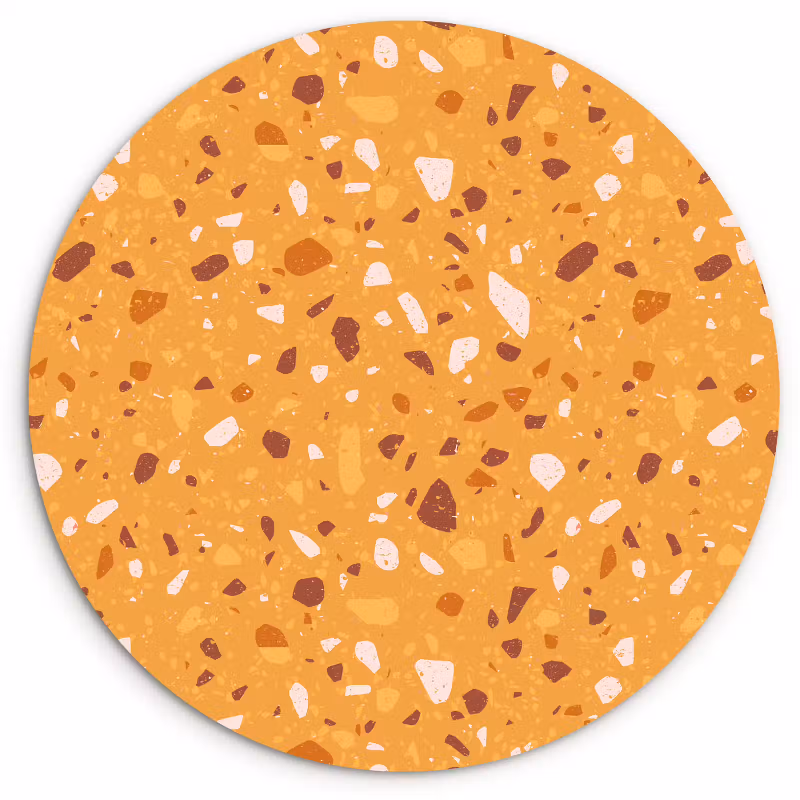 Muurcirkel - Terrazzo - Patroon - Okergeel — 1