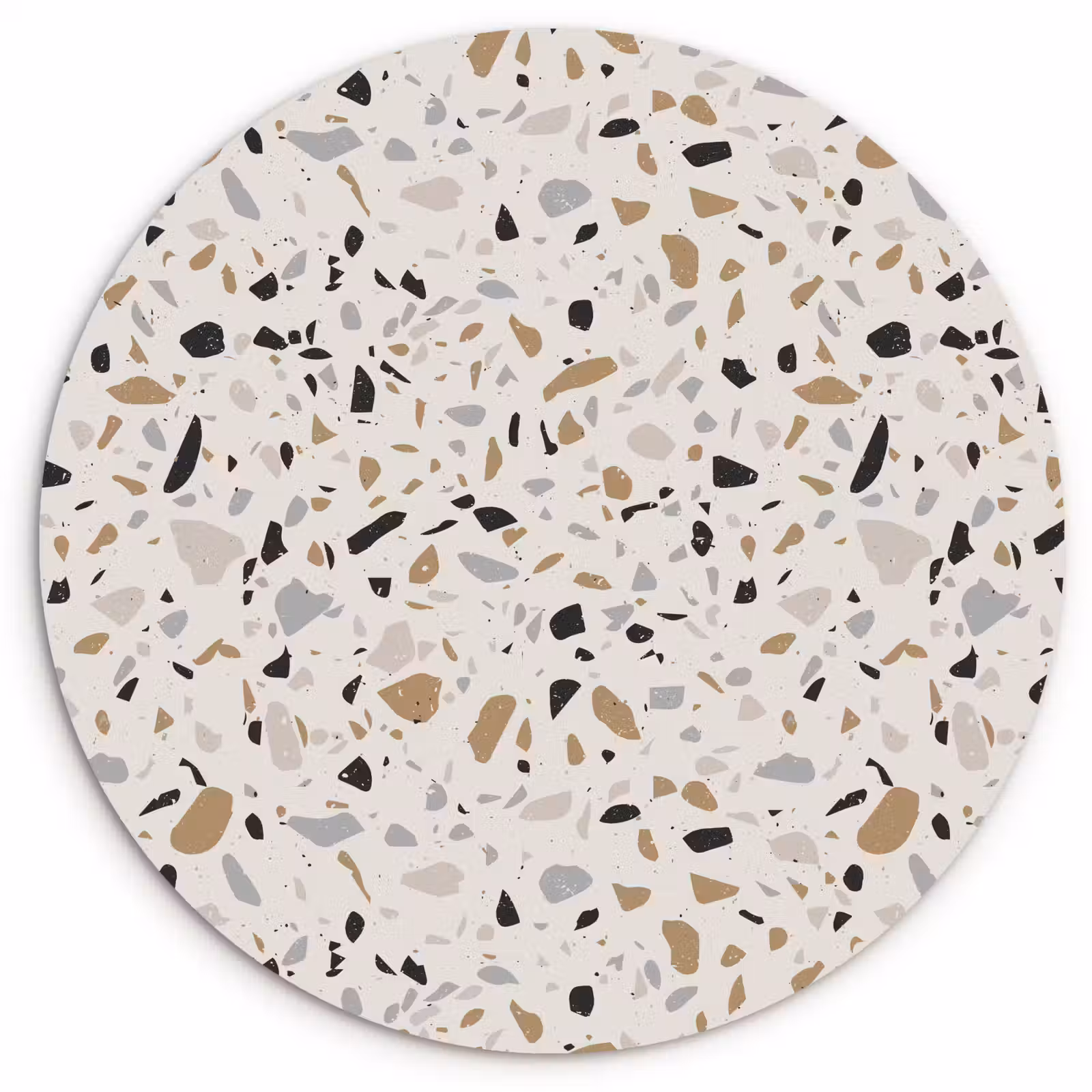 Muurcirkel - Terrazzo - Patroon - Staal — 1