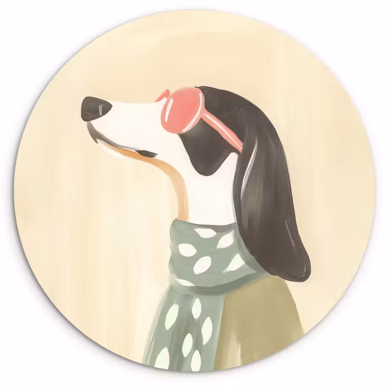 Muurcirkel - Hond - Zonnebril - Sjaal — 1