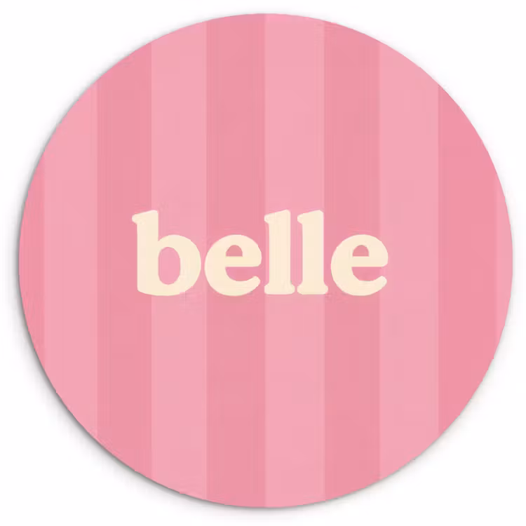 Muurcirkel - Roze - Gestreept - Belle — 1