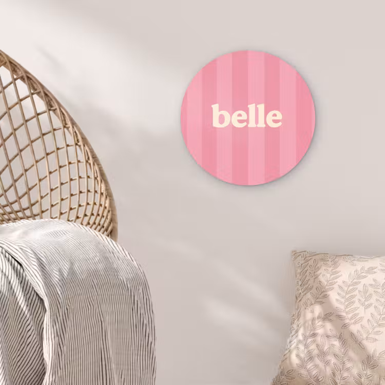 Muurcirkel - Roze - Gestreept - Belle — 5