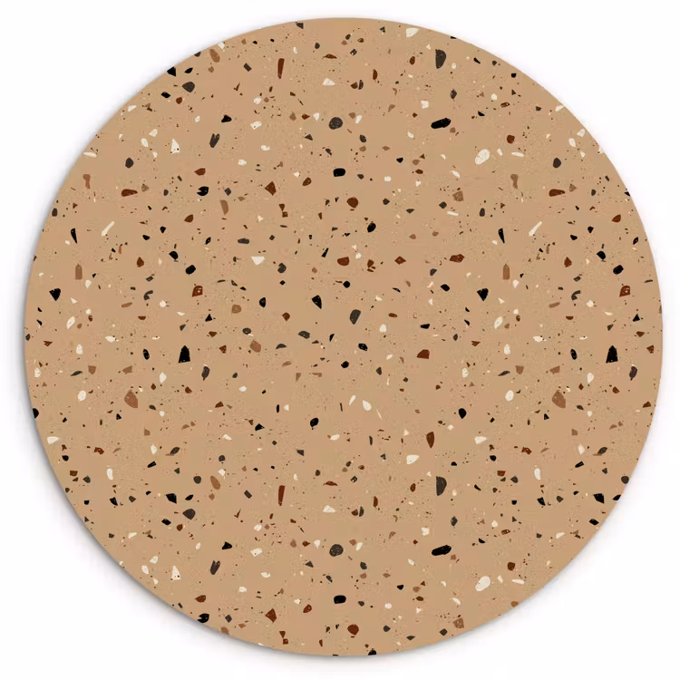 Muurcirkel - Terrazzo - Patroon - Beige — 1