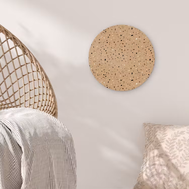 Muurcirkel - Terrazzo - Patroon - Beige — 5