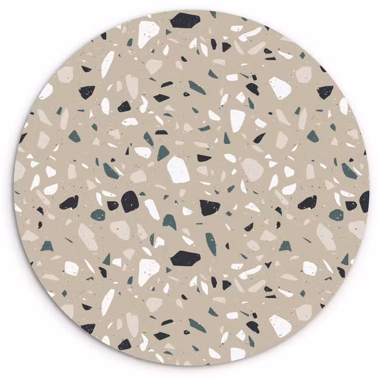Muurcirkel - Terrazzo - Patroon - Groen — 1
