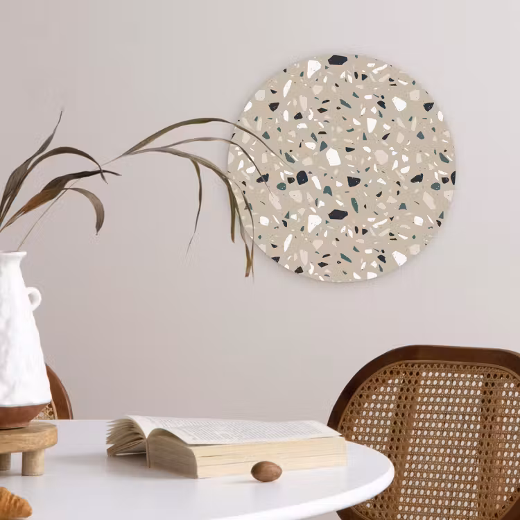 Muurcirkel - Terrazzo - Patroon - Groen — 4