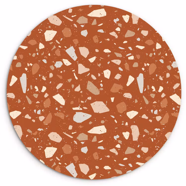 Muurcirkel - Terrazzo - Patroon - Klei — 1