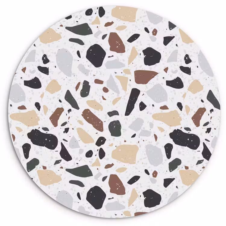 Muurcirkel - Terrazzo - Patroon - Kleurrijk - Klei — 1