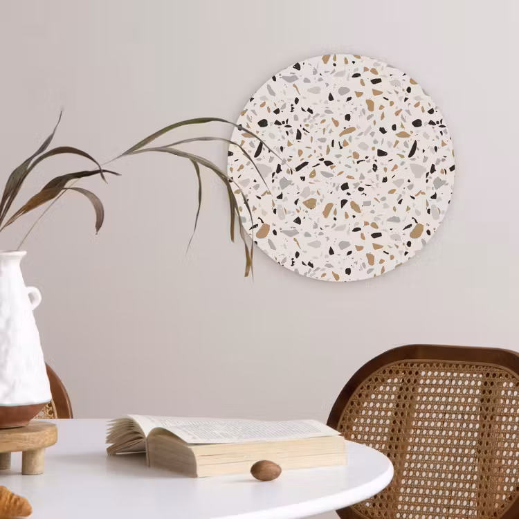 Muurcirkel - Terrazzo - Patroon - Staal — 4
