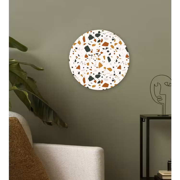 Muurcirkel - Terrazzo - Patroon - Wit - Terra — 3