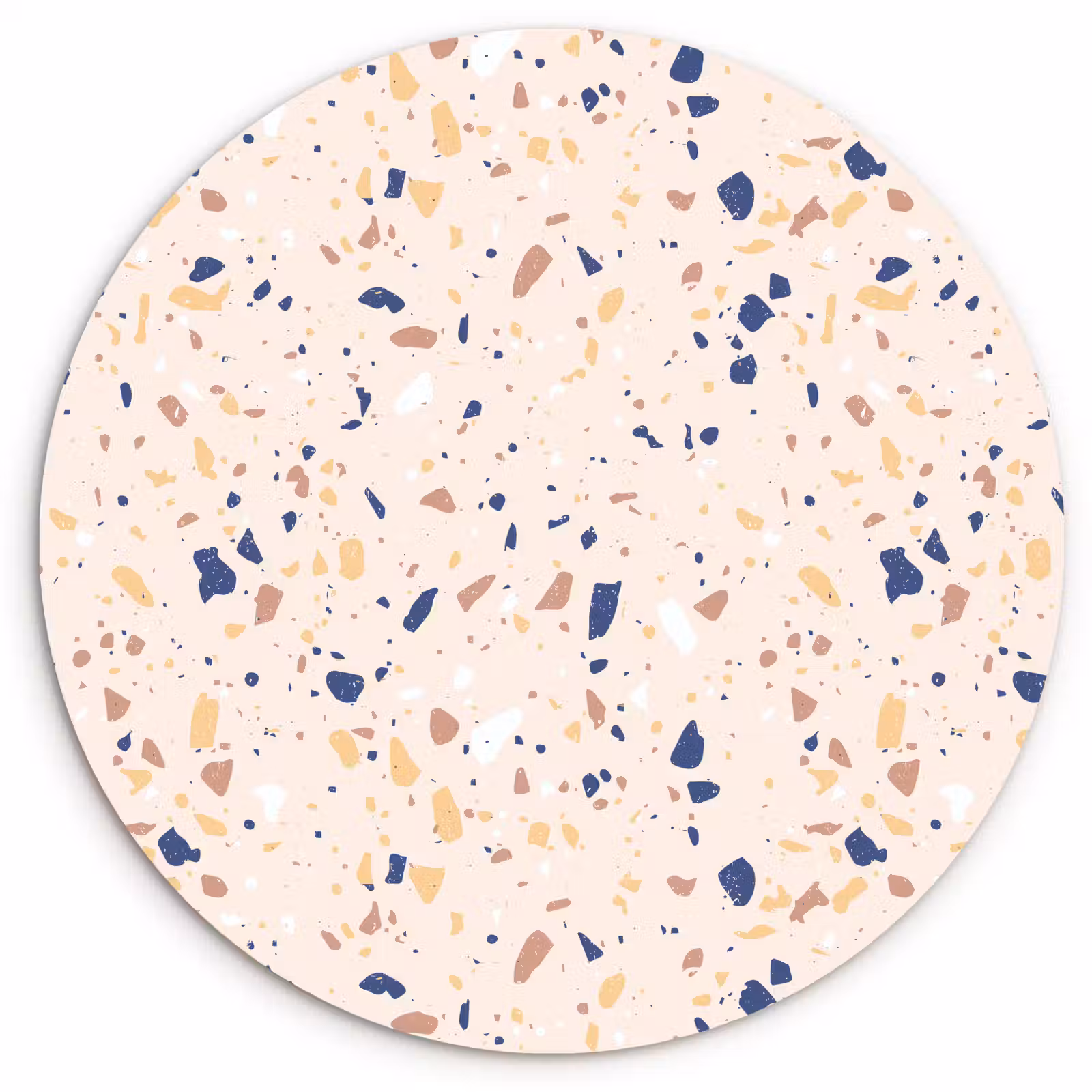 Muurcirkel - Terrazzo - Patroon - Kleurrijk - Indigo — 1