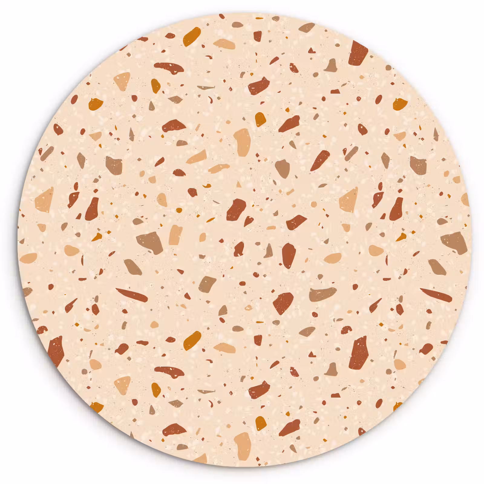 Muurcirkel - Terrazzo - Patroon - Kleurrijk - Steen — 1