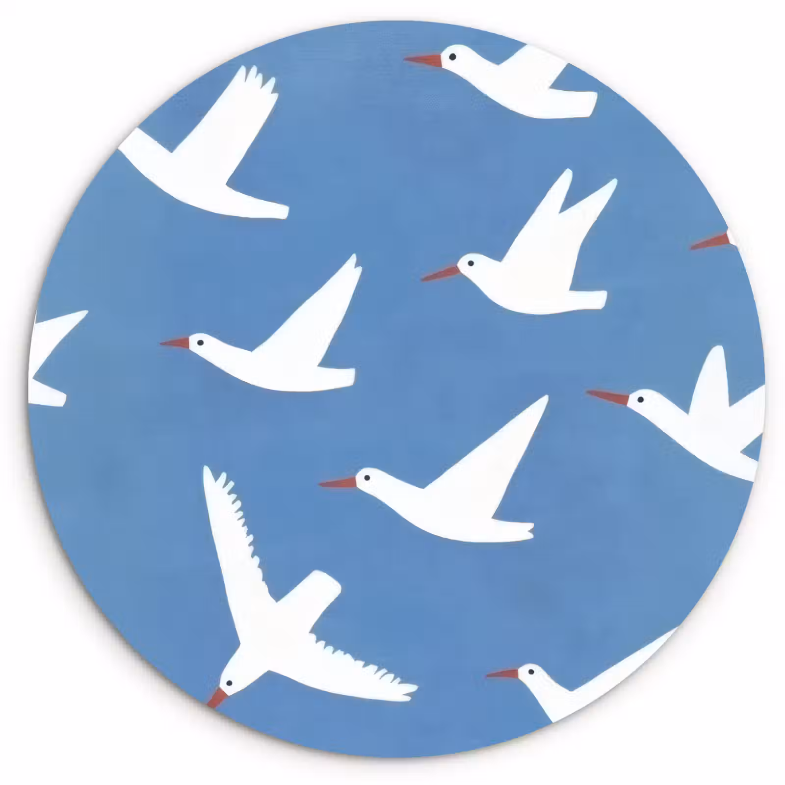 Muurcirkel - Vogels - Wit - Patroon — 1